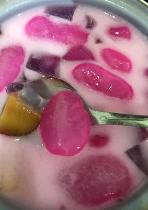 Foto resep Es kolang kaling jelly susu