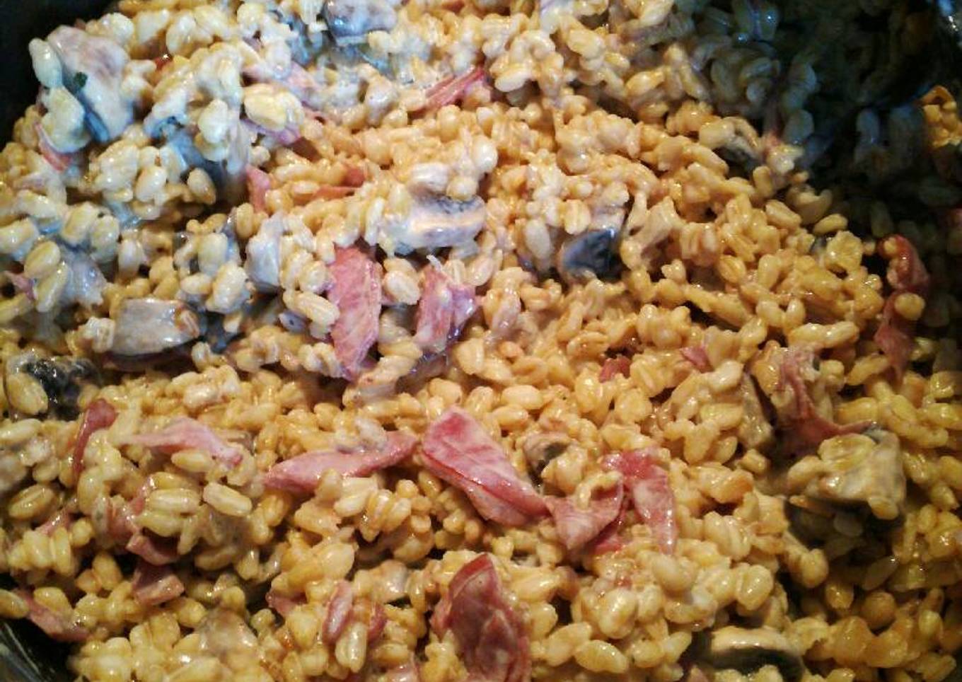 Blesotto aux champignons et au bacon