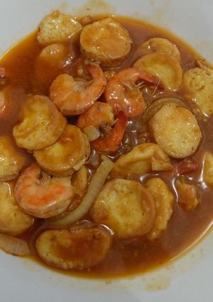 Foto resep Tofu udang saus padang