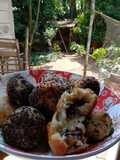 Onde-onde pisang coklat rasa durian