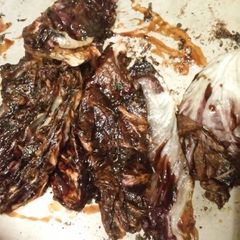 A picture of Oven roasted radicchio.