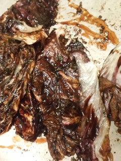A picture of Oven roasted radicchio.
