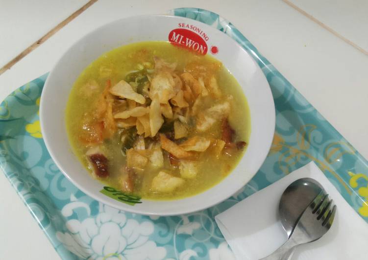 Langkah Mudah Memasak Soto ayam santan Yang Enak Banget