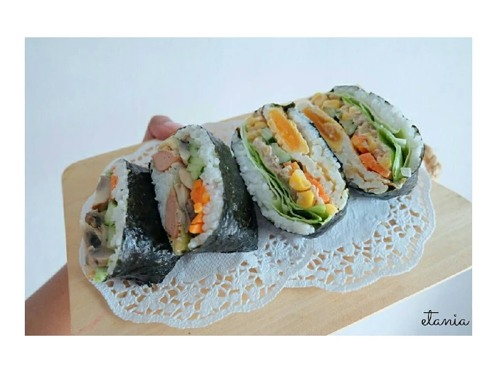 Cara Sederhana Membikin Resep  Onigirazu yang Enak, Lezat