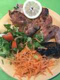 Alitas de Pollo Crocantes al Limón con Morcilla Asada