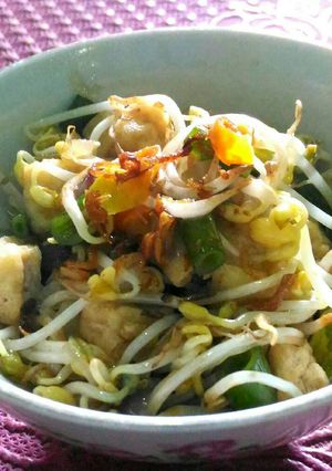 Foto resep Tumis Tauge Tahu Bunga Bawang Merah