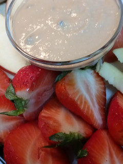 A picture of Chocolate Chip Garbonzo Cookie dip.