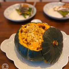 Pumpkin risotto 🎃 A picture of Pumpkin risotto 🎃.