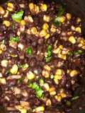 Spicy cilantro lime black beans