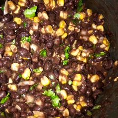Spicy cilantro lime black beans A picture of Spicy cilantro lime black beans.