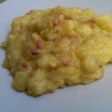 Simple mashed potato with slice beef
