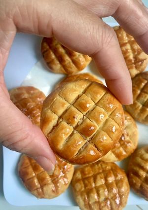 Hình của món Bánh dứa nướng bằng nồi chiên không dầu.