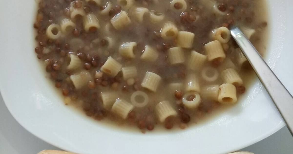 Pasta and lentil soup Recipe by Miss Fluffy's Cooking (Angie's Italian  Cooking) - Cookpad
