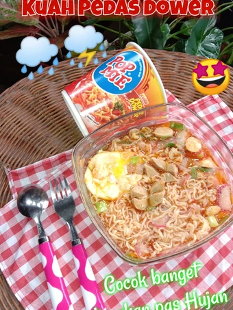 Langkah Mudah untuk Menyiapkan Resep Seblak kuah Popmie pedas dower yang Enak Banget Anti Ribet, Bikin Ngiler