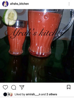 A picture of Mixed fruits juice.