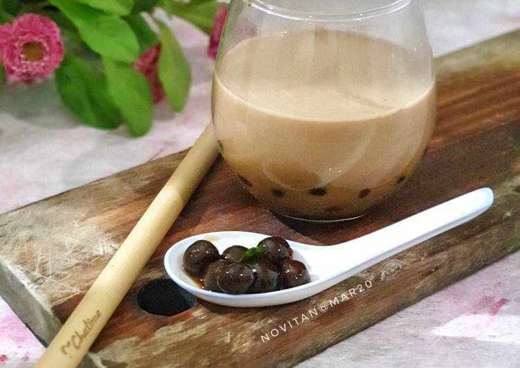 Resep 107. Bubble Milk Tea / Teh Susu Mutiara Anti Gagal