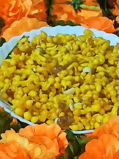 बेसन की मीठी बूंदी (besan ki meethi boondi recipe in Hindi) रेसिपी मुख्य फोटो