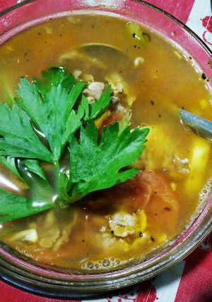 Hình của món Canh Thịt Bò Nấu Với Thơm Cà.