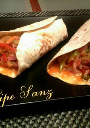 Foto principal de Fajitas rellenas de bacon y verdura