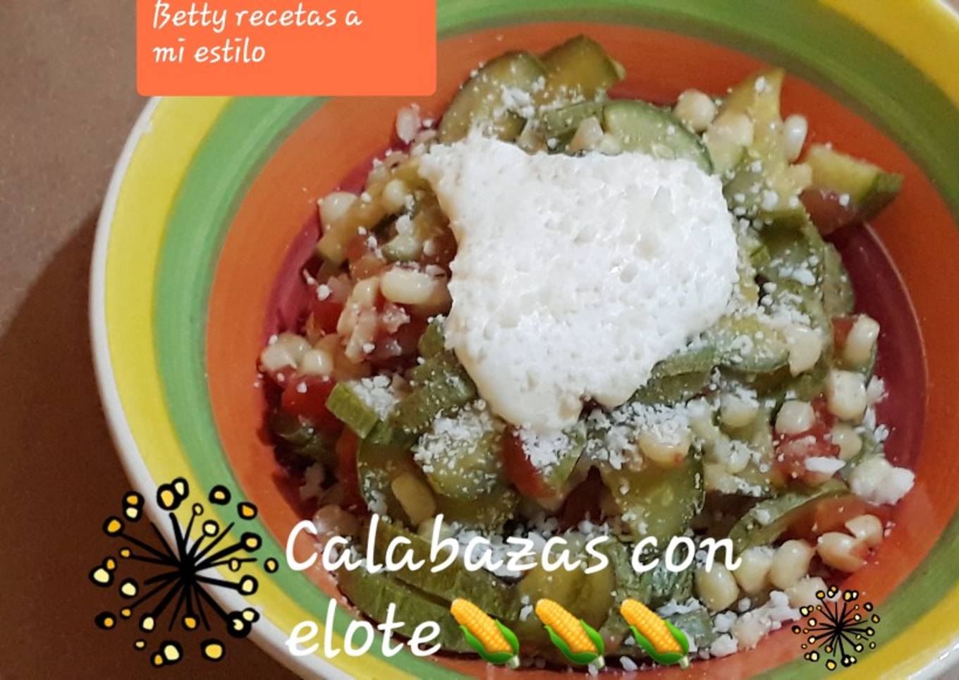 Calabazas con elote
