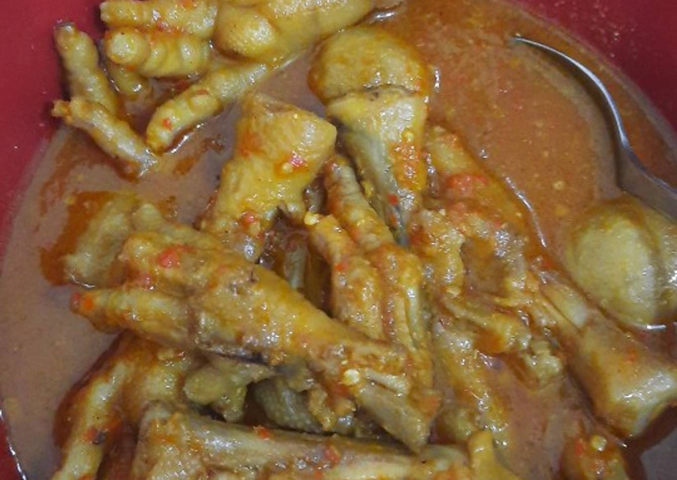 Seblak ceker pedas