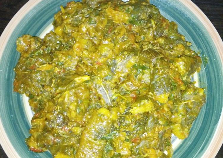 Step-by-Step Guide to Make Quick Spinach leaf Ekpang kukwuo Cooking Basics for Beginners