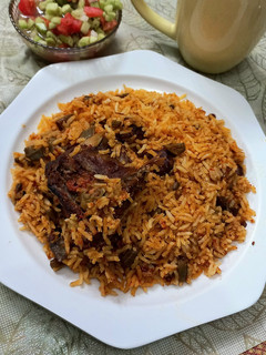عکسی از دستور لوبیا پلو با راسته گوسفند