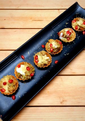 A picture of Masala chat tart.