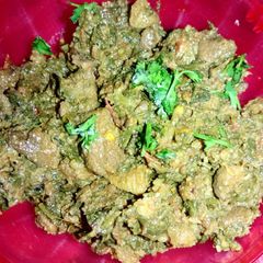 A picture of Palak soyabean keema.
