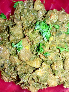 A picture of Palak soyabean keema.