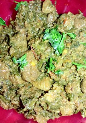 A picture of Palak soyabean keema.