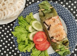 Foto resep Nasi Bakar Cumi Asin