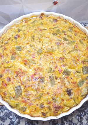 Una foto de Tortilla de zapallitos rellena al horno