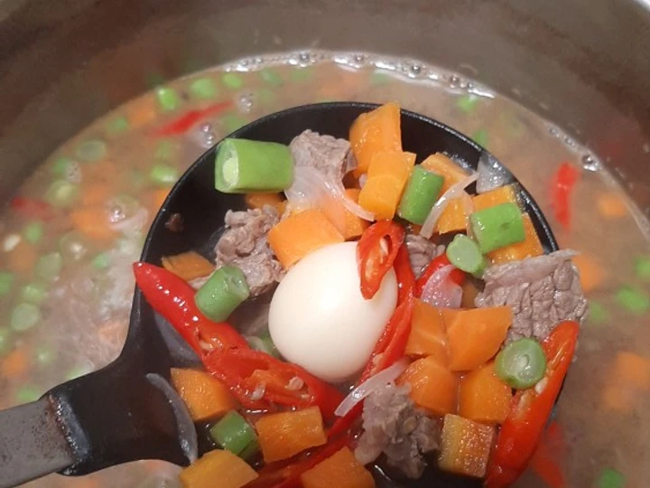 Langkah Gampang Membuat Resep Sayur asem asem daging sapi yang Enak