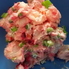 A picture of Heathers Haitian Potato Salad.