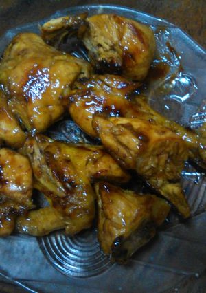 Una foto de Pollo con mostaza y miel