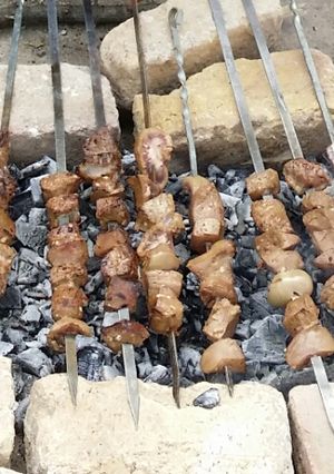 عکسی از دستور جگر و گوشت کبابی