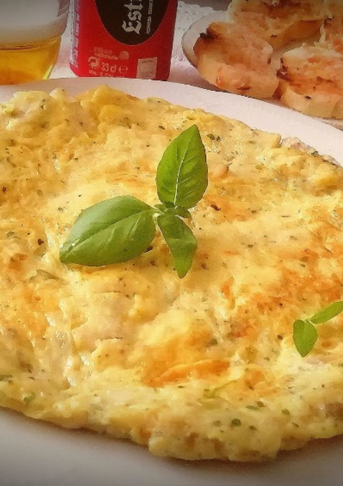 Una foto de Tortilla de Pescadilla y Ajos tiernos
