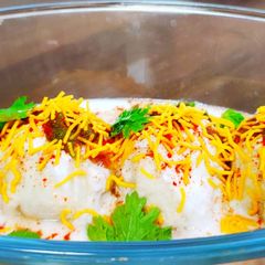 A picture of Instant Bread dahi bhalle.