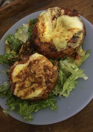 Una foto de Zapallo tipo mini “pizza”