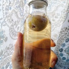 Homemade Umeshu liquor A picture of Homemade Umeshu liquor.