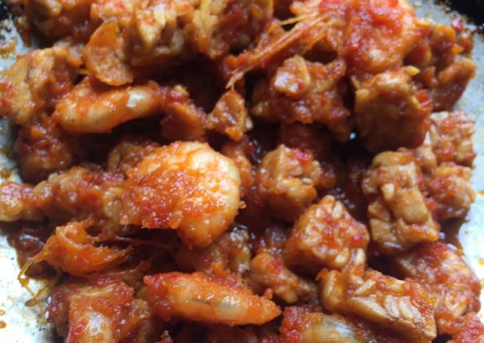 Udang Tempe Balado