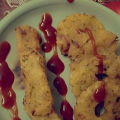 Rice with veggies tikki A picture of Rice with veggies tikki.