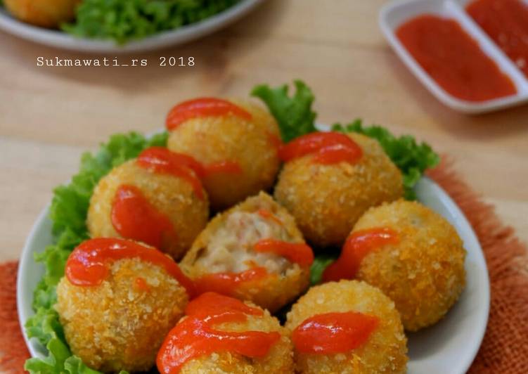 Resep masakan Bola Kentang Kornet | Cara Masak Bola Kentang Kornet Yang Enak Banget