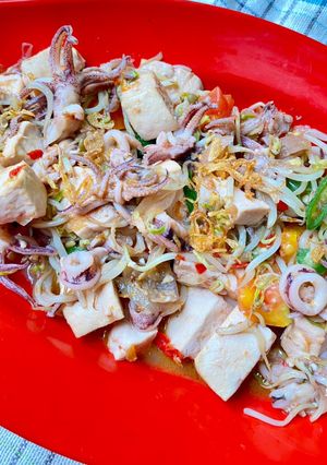 Foto resep Tumis cumi mix tauge dan tahu