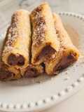 French Toast Roll-Ups with Sandwich Bread 🍞🍫