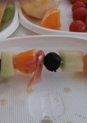 Una foto de Brocheta fría agridulce