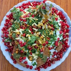 A picture of Indian Chat platter.