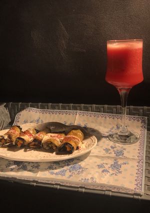 صورة لوصفة رولات الباذنجان بالدجاج 🍆