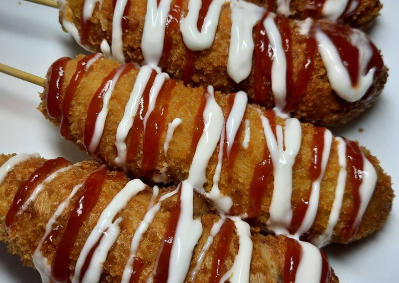 Cemilan Anak Corndog Sosis keju (tanpa mozarella)
